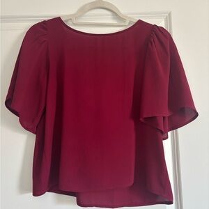 LOFT Burgundy Blouse